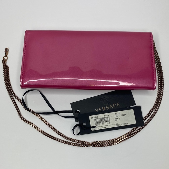 VERSACE WALLET CLUTCH WRISTLET FUSHIA PORTAFOGLIO - Picture 7 of 10